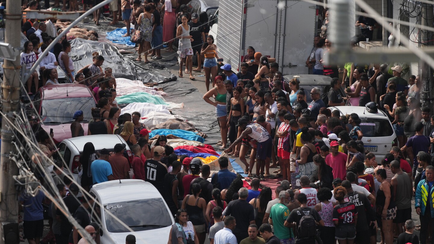 Brazilian police say death toll in huge police raid on drug gang in Rio rises to 119
