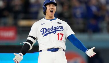 Another big Sho: Ohtani hits 2 homers, ties record with 4 extra-base hits in World Series Game 3