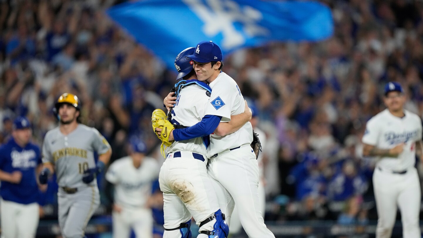 Ohtani hits 3 homers and strikes out 10 in Dodgers' 5-1 NLCS win over Brewers