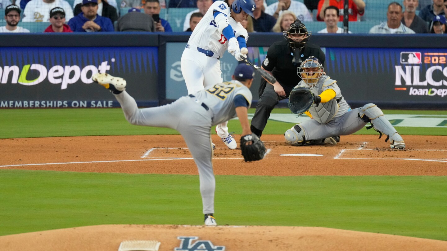 Shohei Ohtani hits 3 homers and strikes out 10 in scoreless outing for Dodgers in Game 4 of NLCS