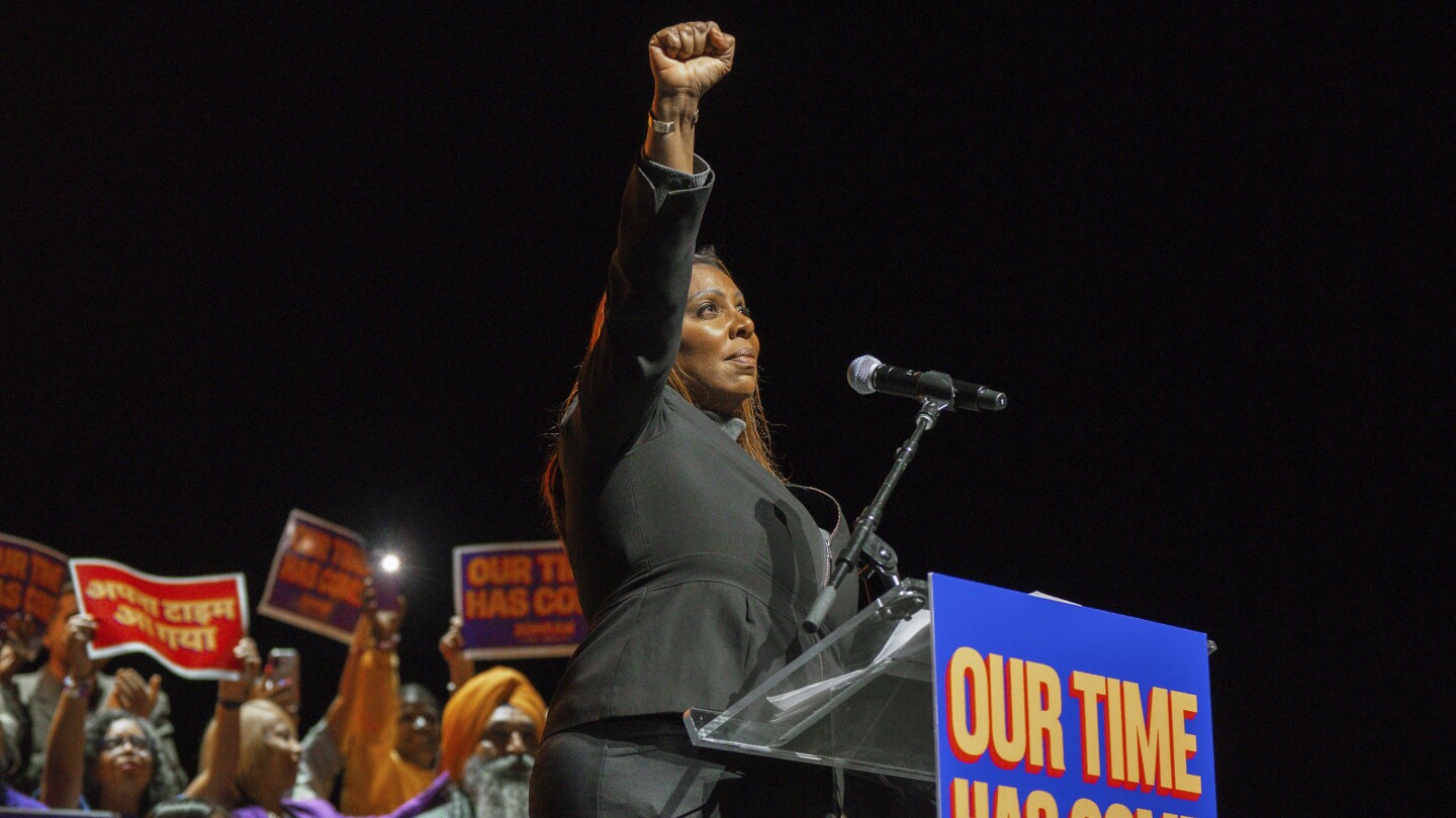 NY Attorney General Letitia James strikes defiant tone at Mamdani rally