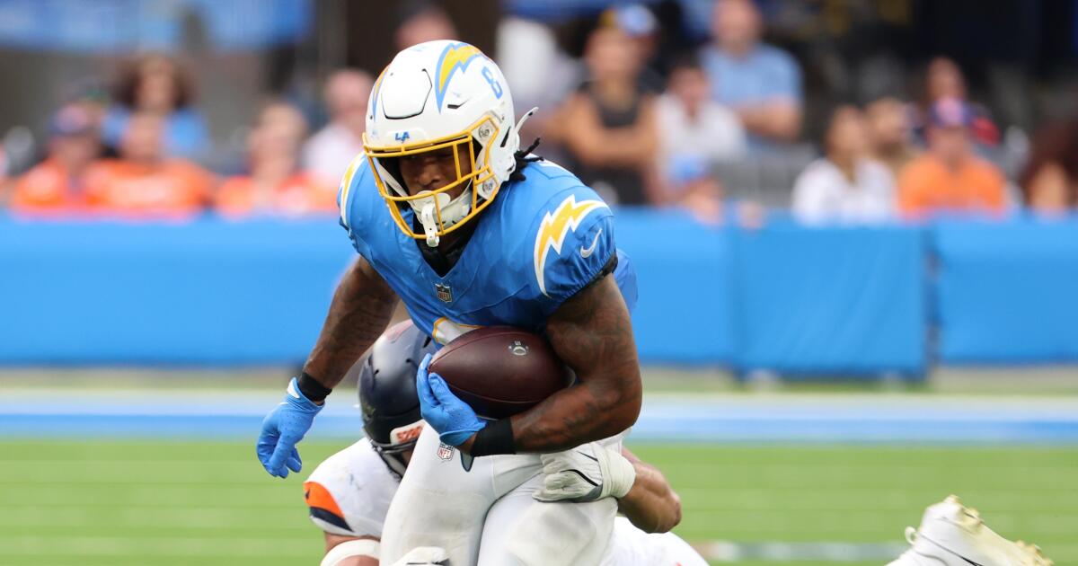 Chargers placing running back Omarion Hampton on injured reserve