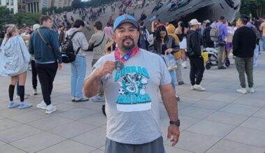 Football coach Carlos Trujillo completes his 11th marathon