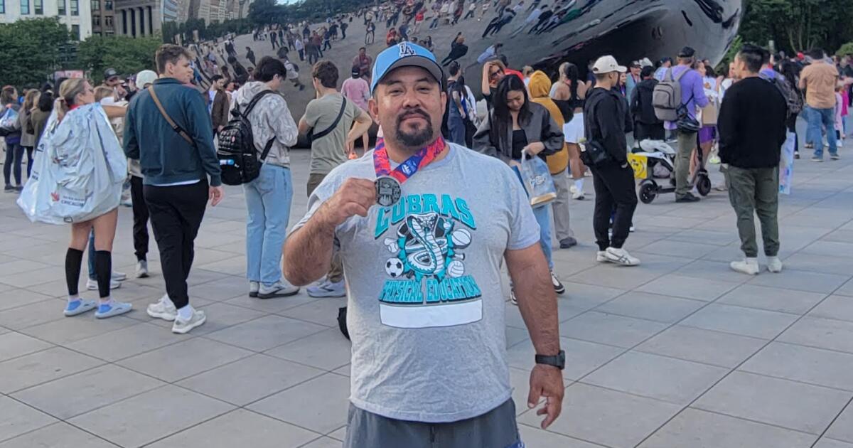 Football coach Carlos Trujillo completes his 11th marathon