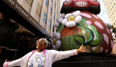 Inflatable bear crashing into Hammer Museum is Alake Shilling's art