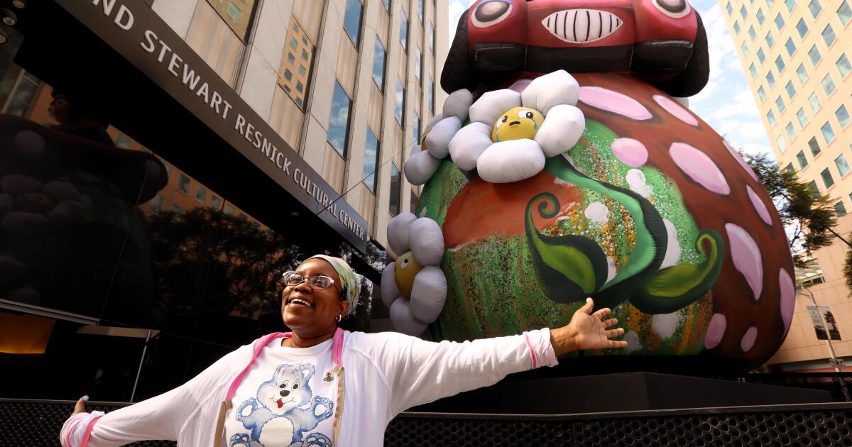 Inflatable bear crashing into Hammer Museum is Alake Shilling's art