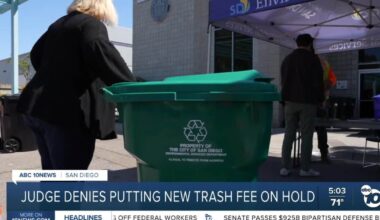 Judge denies request to block San Diego’s new trash fee