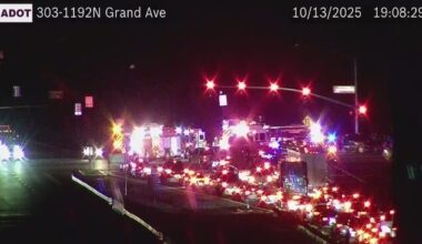 crash US 60 Grand Avenue near Surprise WB lanes closed...