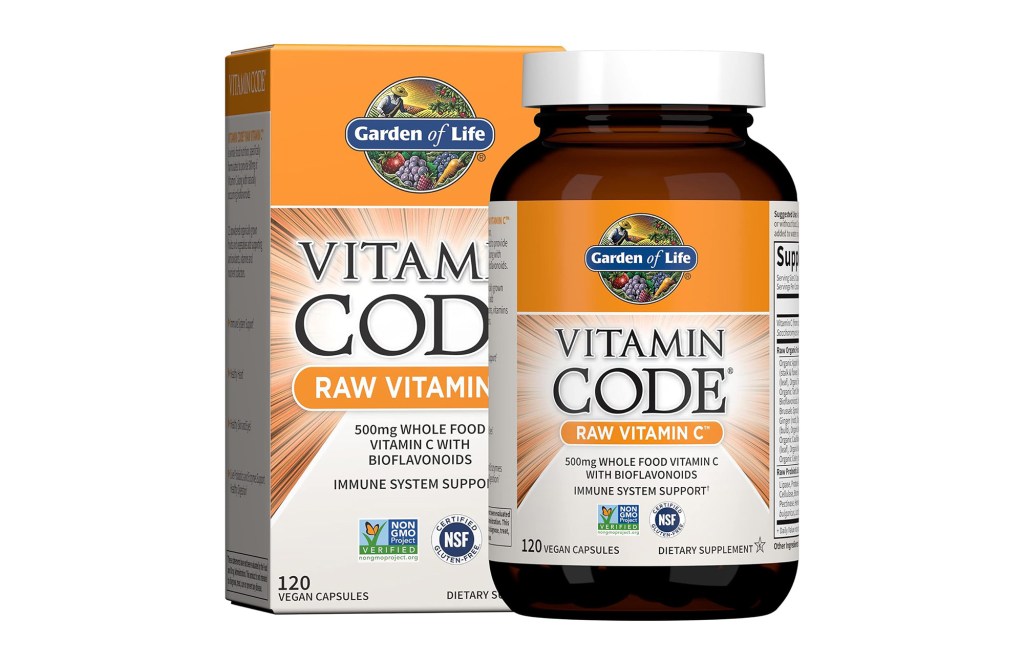 Garden of Life Vitamin Code Raw Vitamin C - 120 Capsules, 500mg Whole Food Vitamin C Capsules + Fruit & Veggie Blend & Probiotics, Supplements for...