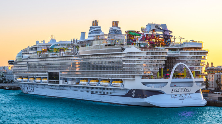 The Royal Caribbean Star of the Seas cruise ship on the water