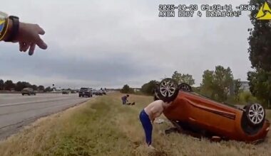 Baby pulled from overturned vehicle in dramatic rescue