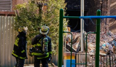 Residents of NYC public housing tower escape unharmed after massive chimney collapses