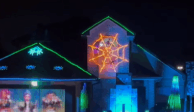 Fort Worth home plugs in spooktacular Halloween light show