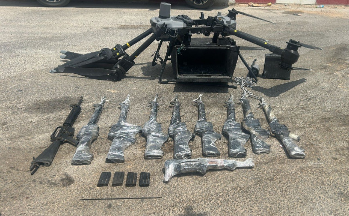 A drone captured on the Egyptian border during an attempt to smuggle weapons (IDF spokesperson, August 10, 2025)