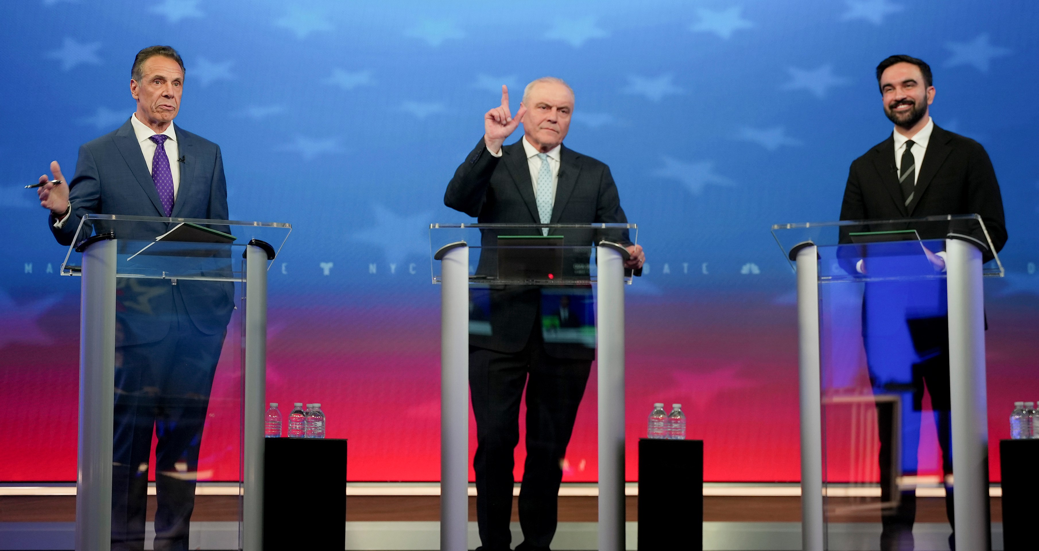 Andrew Cuomo, Curtis Sliwa and Zohran Mamdani took part in a debate on October 16