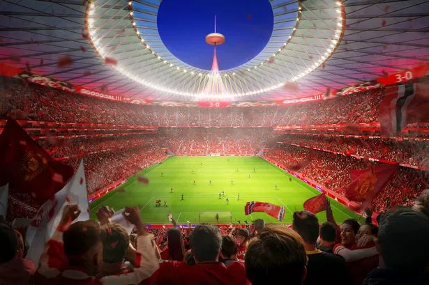 An impression by Foster + Partners of what Manchester United's new stadium could look like