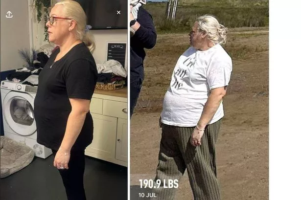 Sarah before and after using the Simple app.