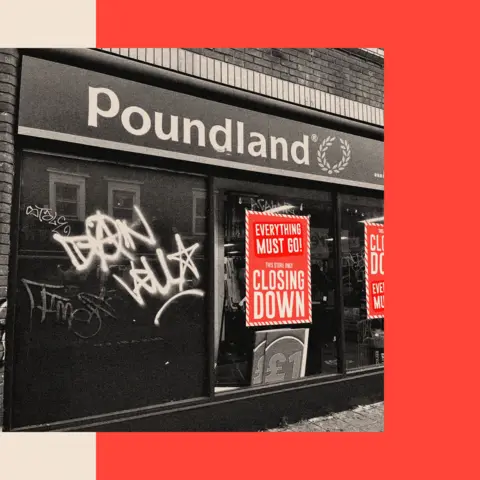 BBC A treated image of a Poundland shop