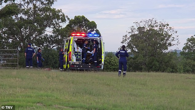Reports say the man was stabbed with a spear, before being rushed to hospital