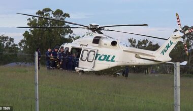 The man was airlifted from the scene in Grasmere, taken to Liverpool Hospital