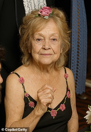 She's seen in the AI-generated photo