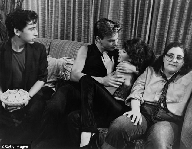 'I think that it's remarkable that this many years later, that people are still interested in this movie,' Monoson said of The Last America Virgin; seen far left