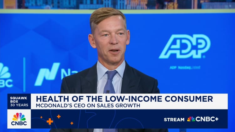 McDonald’s CEO: Middle- and lower-income consumers are under a lot of pressure right now