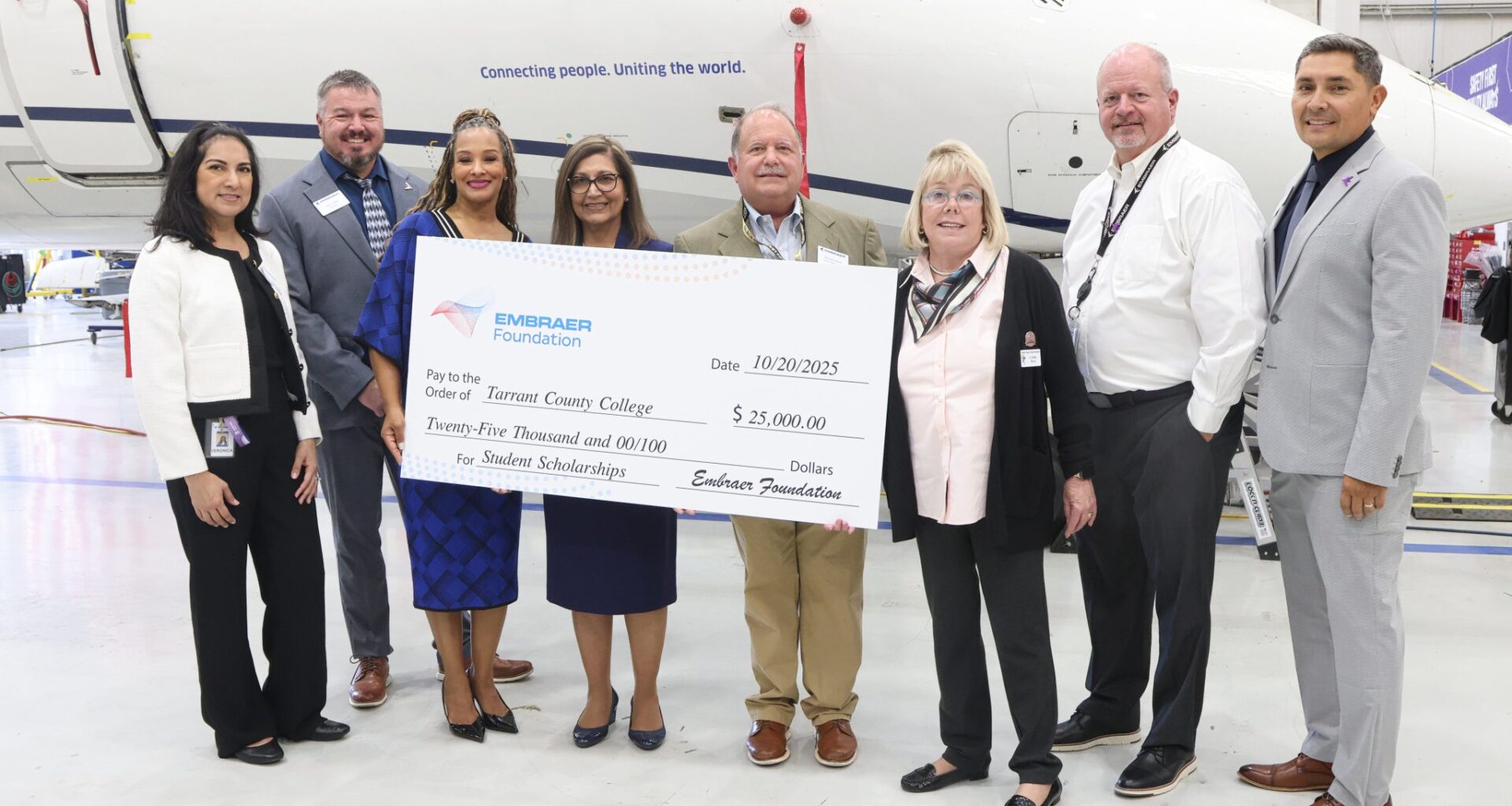 TCC receives $25,000 grant from Embraer Foundation for aviation education