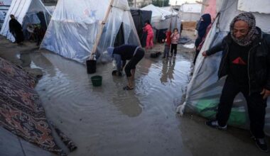 Distress Calls from Displacement Camps in Gaza After Tents Flo...
