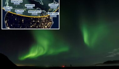 'Strong' geomagnetic storm makes Northern Lights sightings possible in US on Thursday, Friday
