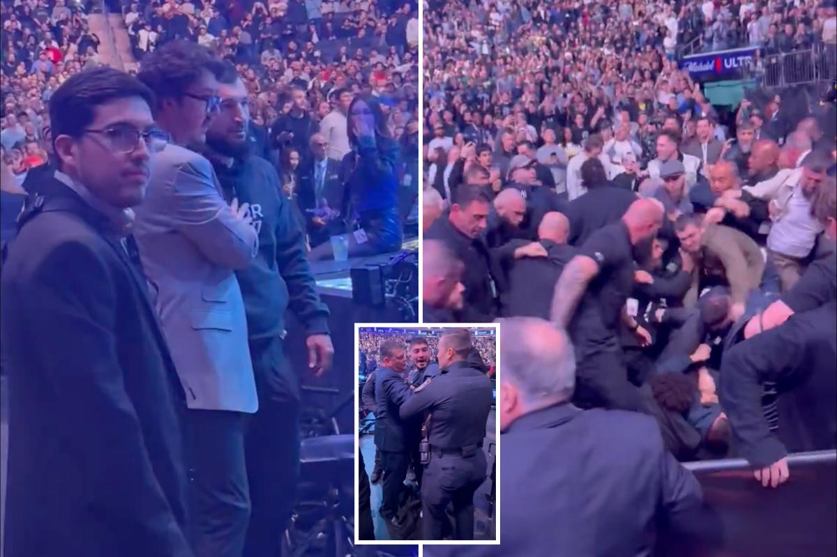 Massive UFC 322 brawl breaks out between Dillon Danis, Islam Makhachev's team