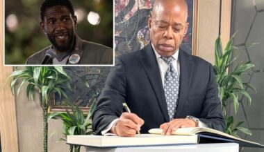 Eric Adams shades rival while on overseas jaunt over threats he'll take over as NYC mayor