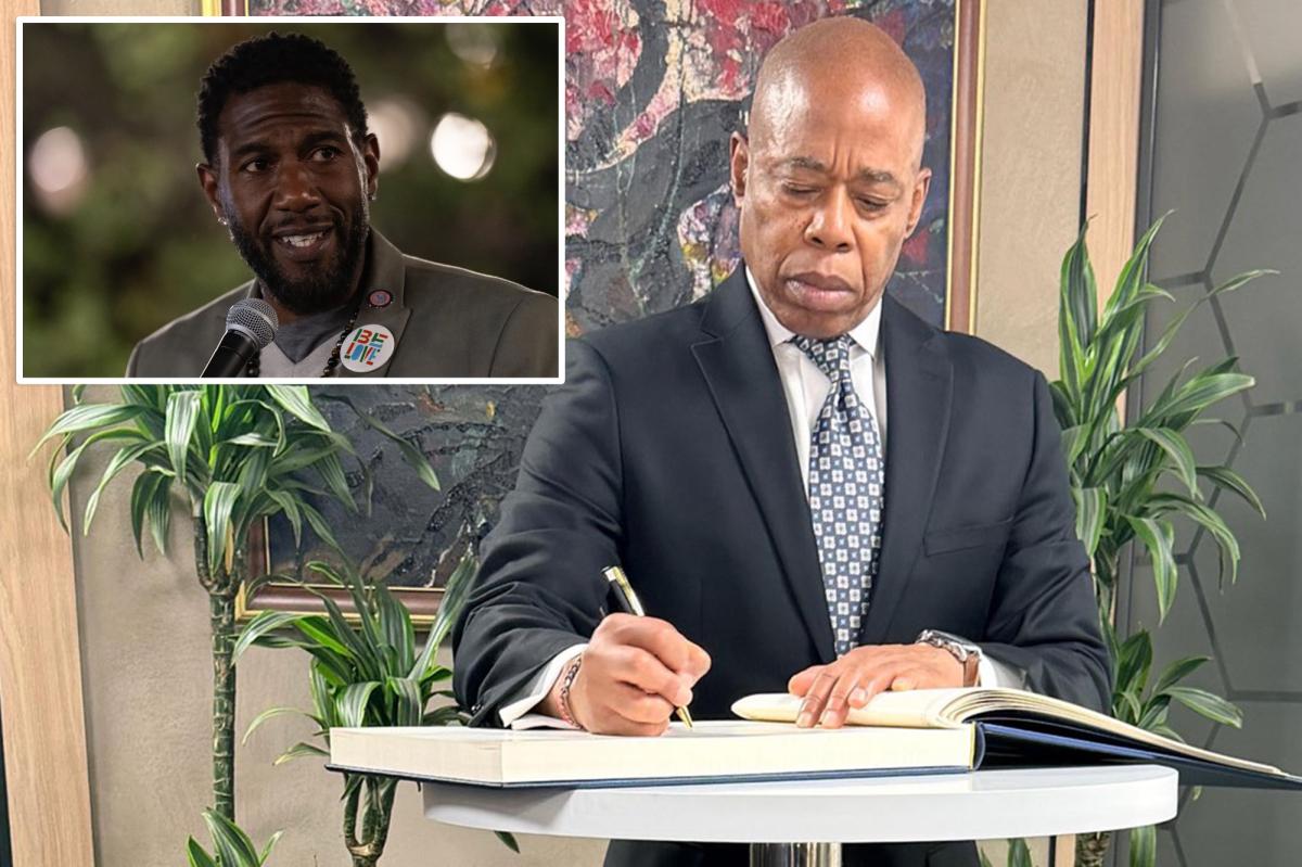 Eric Adams shades rival while on overseas jaunt over threats he'll take over as NYC mayor