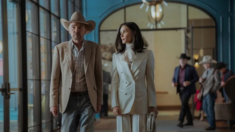 Billy Bob Thornton and Demi Moore in Landman Season 2
