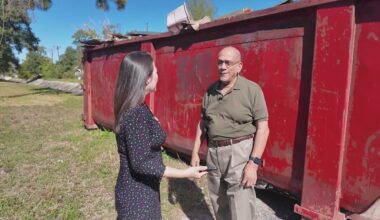 Large dumpster left near NE Houston church months ago and nearby residents want it removed