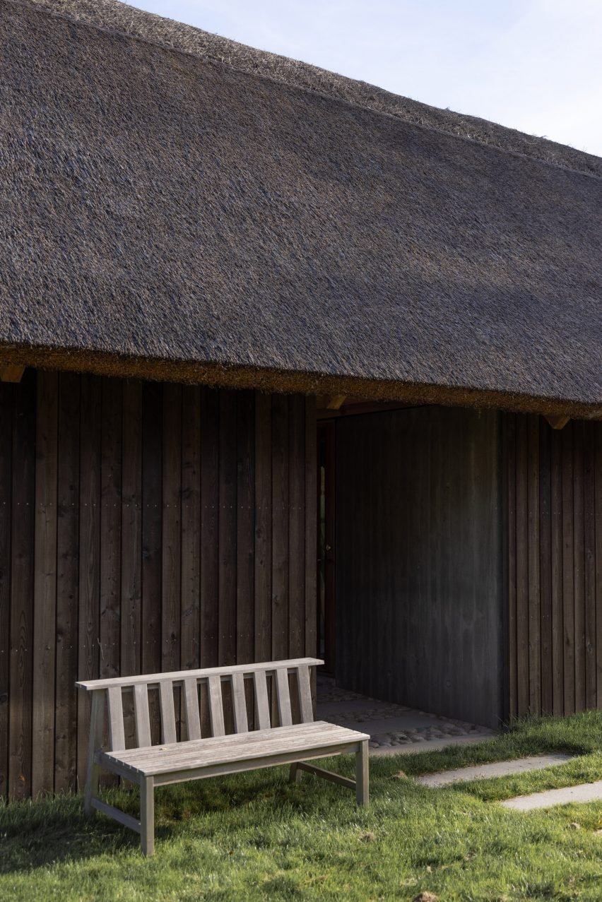 Thatch-roofed house in Denmark