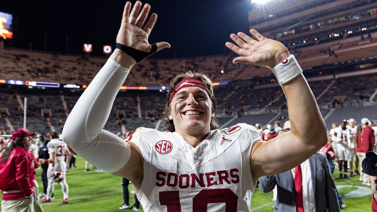 John Mateer leads Oklahoma to 33-27 upset of Tennessee
