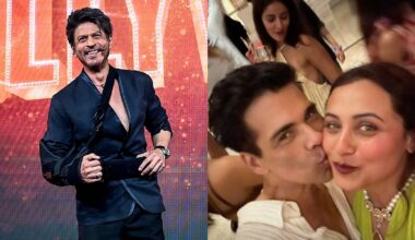 Shah Rukh Khan's 60th birthday bash: Karan Johar, Rani Mukerji pose together, Ananya Panday can't stop dancing. Watch