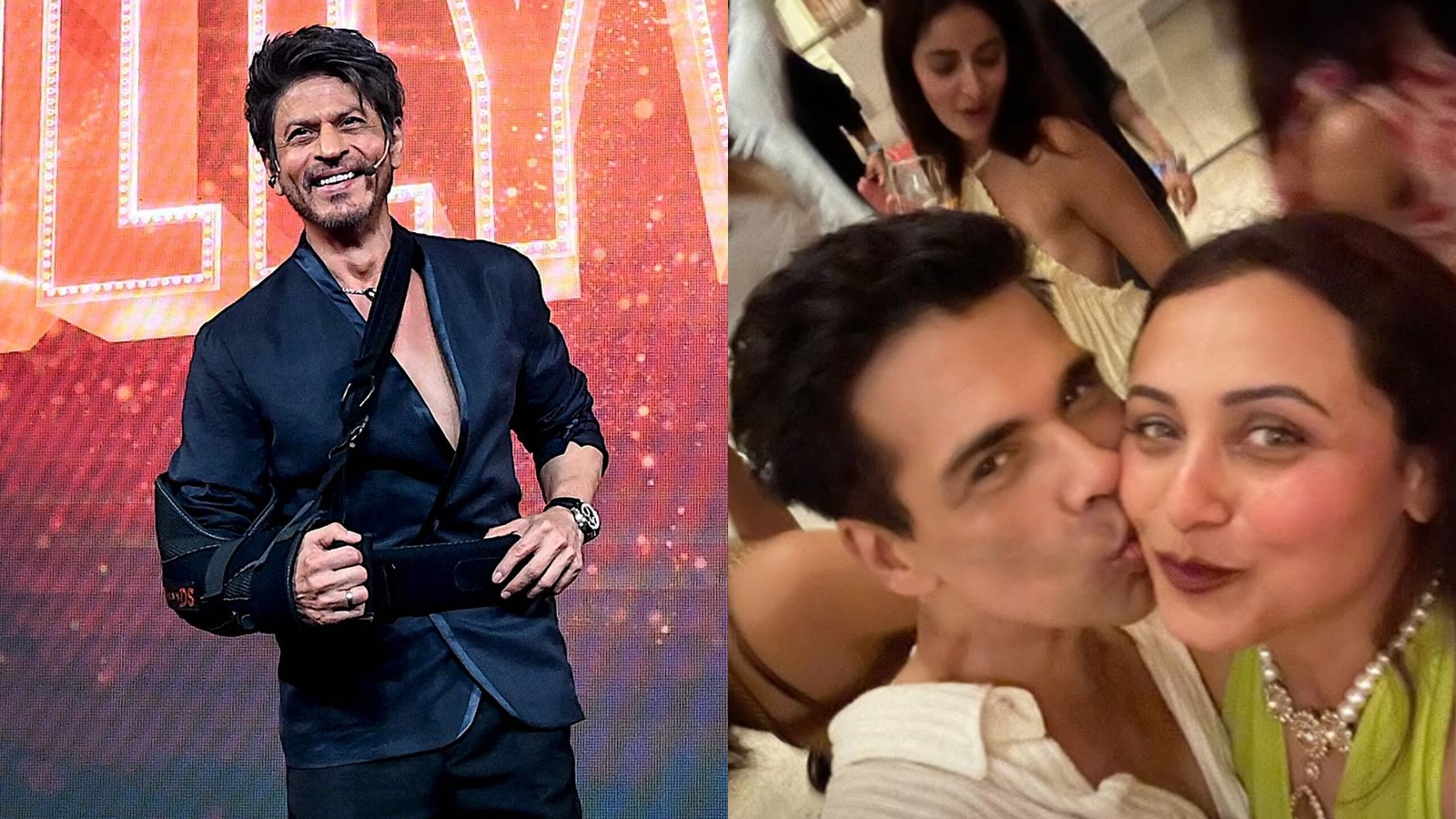 Shah Rukh Khan's 60th birthday bash: Karan Johar, Rani Mukerji pose together, Ananya Panday can't stop dancing. Watch