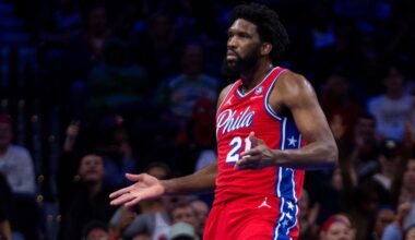 Philadelphia's Joel Embiid is fined $50,000 for a lewd gesture during a game against Boston