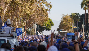 Here’s what it looked like as thousands of Angelenos celebrated