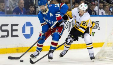 Vincent Trocheck returns to Rangers practice in encouraging injury sign