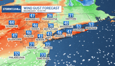 Strong winds set to whip NYC area overnight – NBC New York