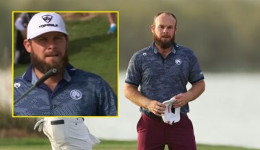 Ryder Cup star begs fan to putt for him before he snaps club in half in heated scenes