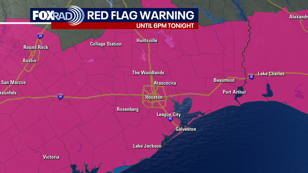 Houston weather: Red Flag Warning ahead of cold front
