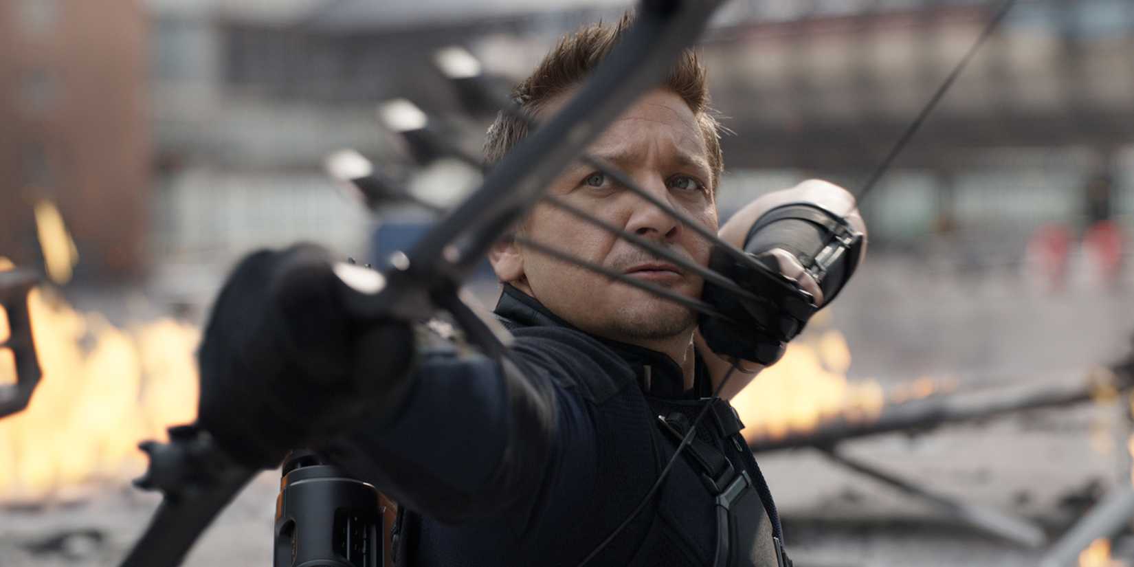 Jeremy Renner as Hawkeye in Captain America Civil War