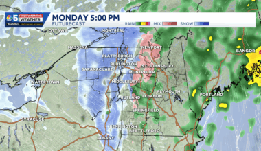 Accumulating snow likely during Monday evening's commute in Vermont, New York