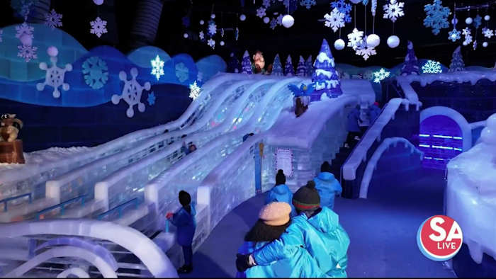 Slides entirely made of ICE! Where you can find this holiday attraction in San Antonio