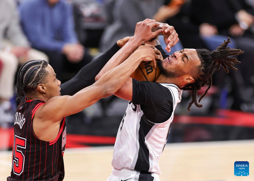 Chicago Bulls vs. San Antonio Spurs-Xinhua