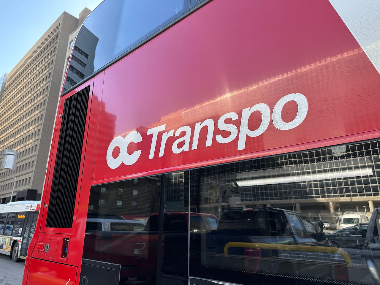 OC Transpo double-decker Kent and Albert downtown Ottawa April 10 2025